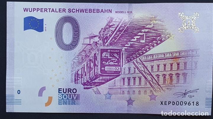 International Banknotes: BILLETE 0 Euro Souvenir 0 &euro; de ALEMANIA: WUPPERTALER SCHWEBEBAHN - MODELL G15