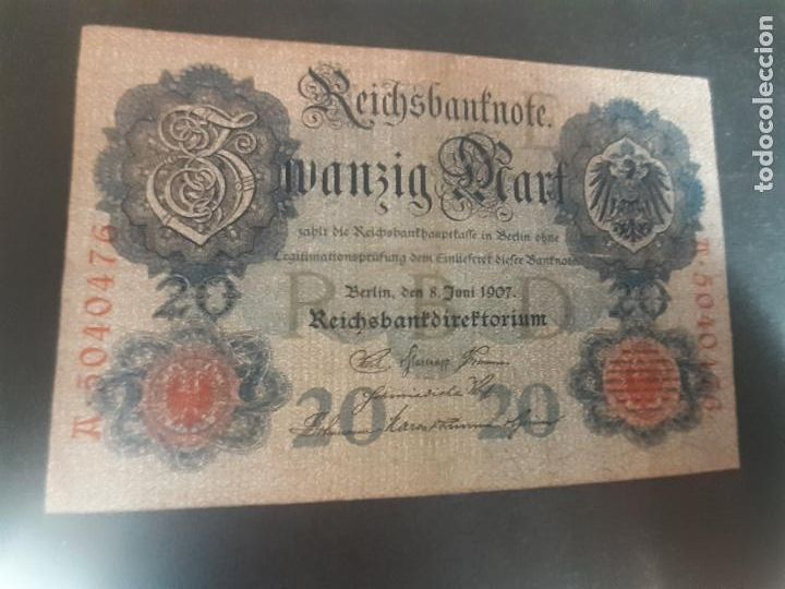 Billetes extranjeros: Alemania 20 marcos 1907
