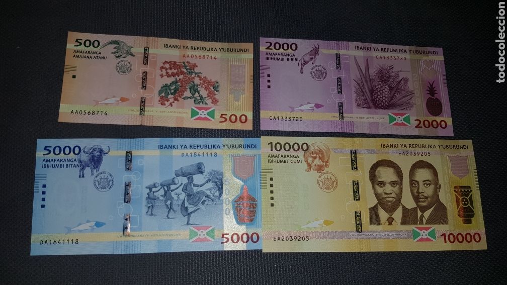 Billetes extranjeros: 4 billetes de Burundi unc - Foto 1