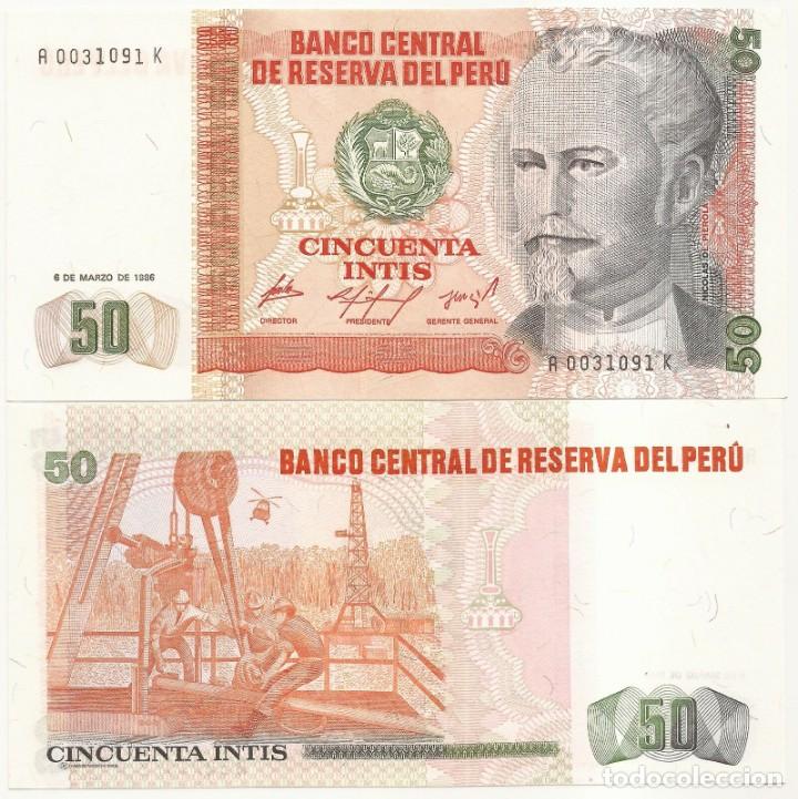 Billetes extranjeros: PERU 50 INTIS 1986 Pick 131a SIN CIRCULAR - Foto 1