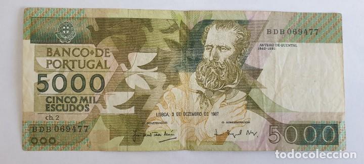 Billetes extranjeros: Billete 5000 escudos 1987 - Foto 1