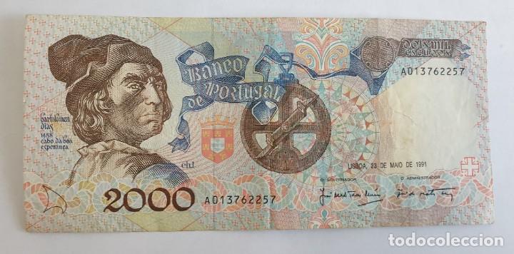 Billetes extranjeros: Billete 2000 escudos 1991 - Foto 1