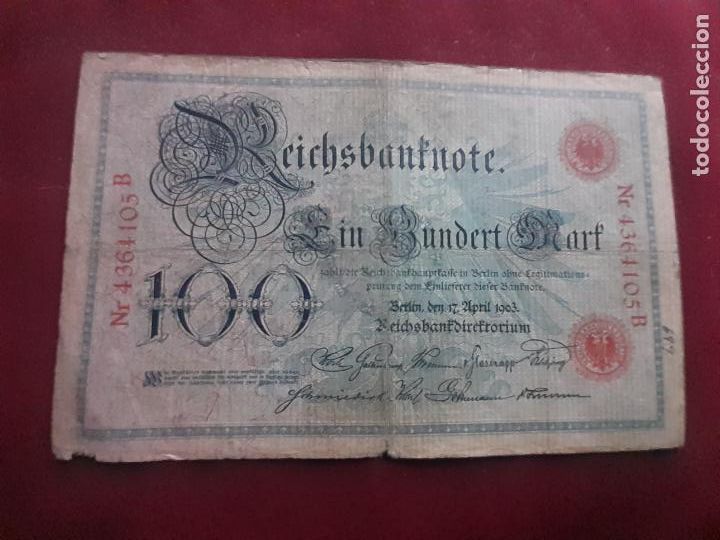 Billetes extranjeros: ALEMANIA 100 MARCOS 1903 - Foto 1