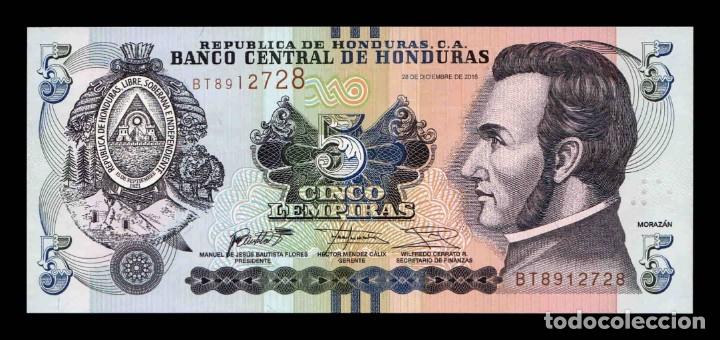 Billetes extranjeros: Honduras 5 Lempiras 2016 Pick 98c Sc Unc - Foto 1