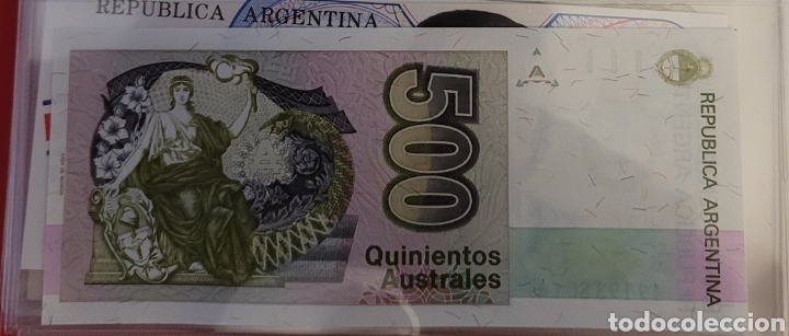 Billetes extranjeros: Billete de Argentina 500 australes - Foto 2