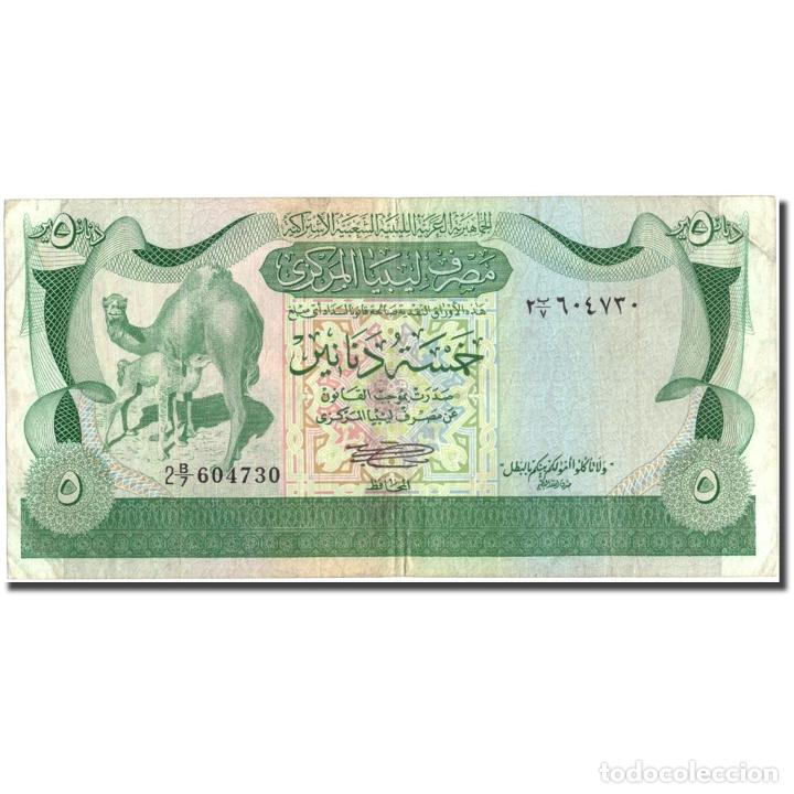 Billetes extranjeros: [#215568] Billete, 5 Dinars, Libia, KM:45a, BC+ - Foto 1
