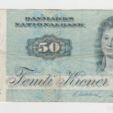 Billetes extranjeros: DINAMARCA- 50 CORONAS- 1972. Lote 271863103