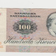 Billetes extranjeros: DINAMARCA- 100 CORONAS- 1972. Lote 271863248