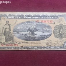 Billetes extranjeros: GOBIERNO PROVISIONAL DE MEXICO, 1 PESO 1915. Lote 274632983