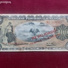 Billetes extranjeros: MEXICO GOBIERNO PROVISIONAL 100 PESOS 1914. Lote 274633328