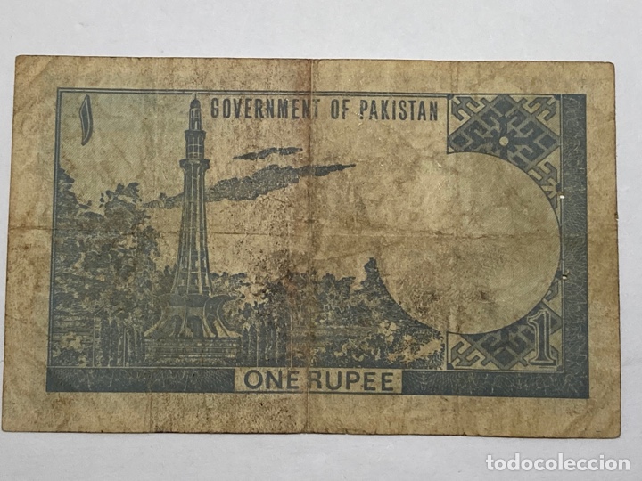 Billetes extranjeros: Billete Pakist&aacute;n 1 Rupee - Foto 2