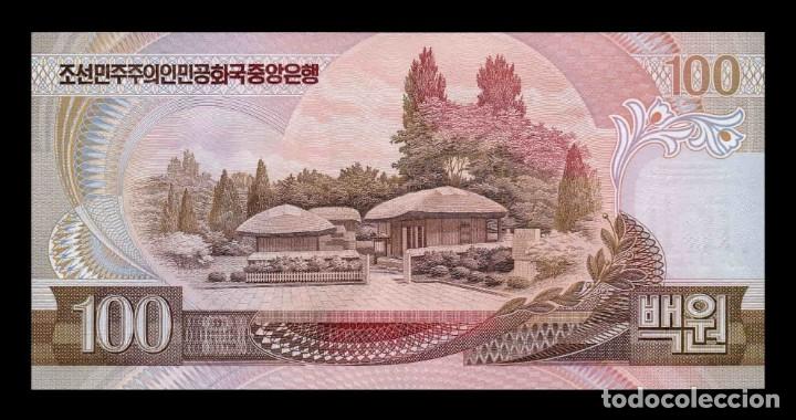 Billetes extranjeros: Corea del Norte 100 Won 1992 Pick 43 Sc Unc - Foto 2