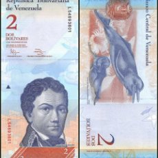 Billetes extranjeros: VENEZUELA 2 BOLIVARES 31 JAN 2012 P 88D UNC. Lote 276670618