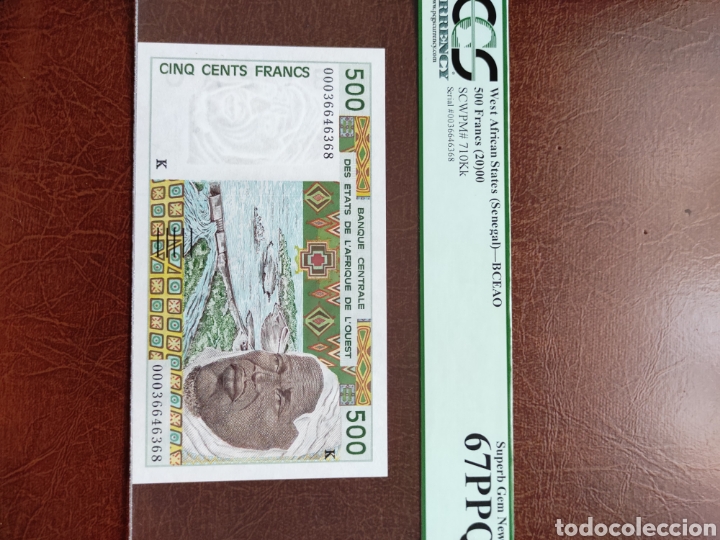 Billetes extranjeros: 500 francs 2000 Senegal - Foto 1
