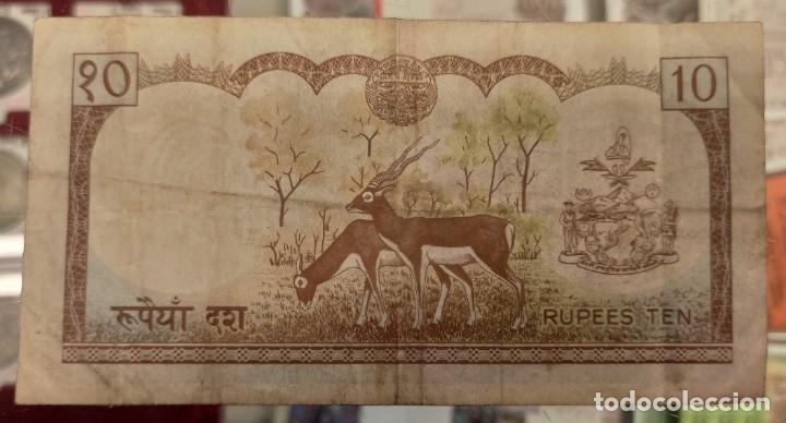 Billetes extranjeros: Nepal 10 Rupees 1974 Pick 24 - Foto 2