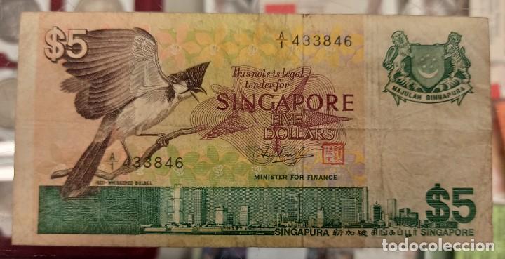 Billetes extranjeros: Singapur 5 Dolares 1976 Pick 10 - Foto 1