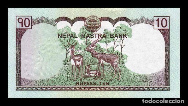 Billetes extranjeros: Nepal 10 Rupias 2012 Pick 70 Sc Unc - Foto 2