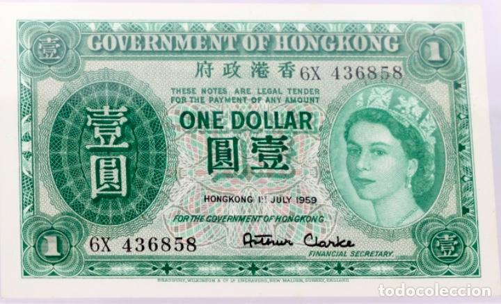 Billetes extranjeros: HONG KONG, 1959, UN DOLLAR - Foto 1