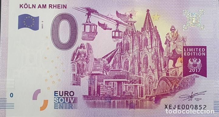 International Banknotes: BILLETE 0 Euro Souvenir 0 &euro; de ALEMANIA: XEJE 2017-3 K&Ouml;LN AM RHEIN - LIMITED EDITION 2017