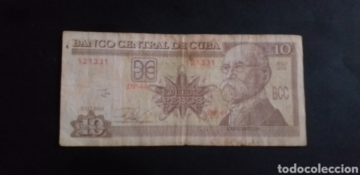 BILLETE 10 PESOS CUBA AÑO 2014 (Numismática - Notafilia - Billetes Internacionales)