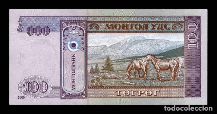 Billetes extranjeros: Mongolia 100 Tugrik 2000 Pick 65a Sc Unc - Foto 2