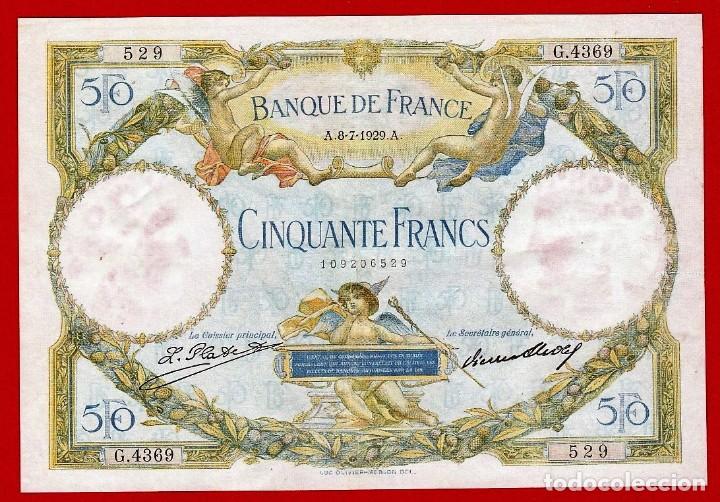 Billetes extranjeros: FRANCIA, 50 Francs, 1929, EBC, Bonito - Foto 1