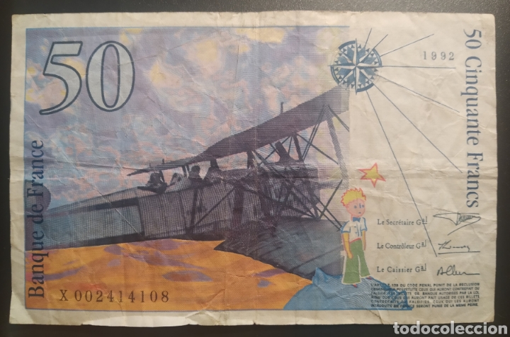 Billetes extranjeros: BILLETE - FRANCIA 50 FRANCOS 1992 - Foto 2