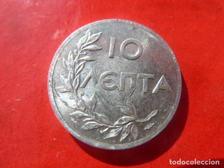 Billetes extranjeros: GRECIA 10 LEPTA 1922 ALUMINIO EBC - Foto 2