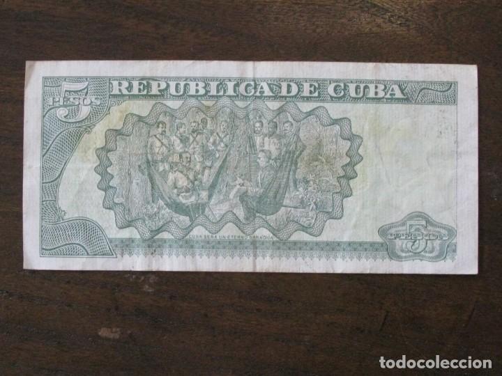 Billetes extranjeros: ISLA DE CUBA , 5 PESOS DE 2009 , CIRCULADO - Foto 2