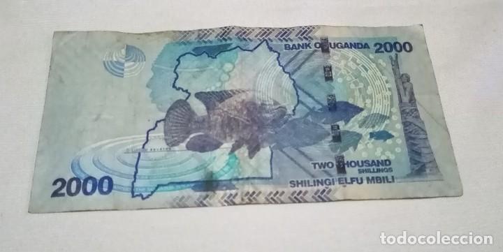 Billetes extranjeros: billete 2000 chelines Uganda / 2000 Ugandan Schillings - Foto 2