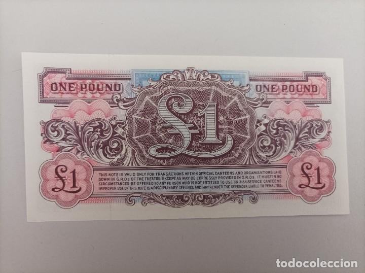 Billetes extranjeros: Billete Ej&eacute;rcito Brit&aacute;nico Inglaterra 1 Pound, Uncirculated - Foto 2