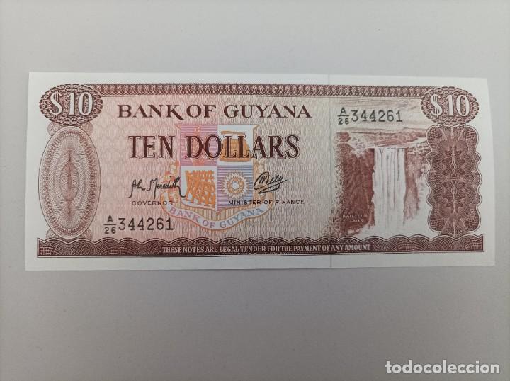 Billetes extranjeros: Billete de Guyana de 10 Dollars, Uncirculated - Foto 1