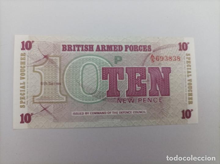 Billetes extranjeros: Billete Ej&eacute;rcito Brit&aacute;nico Inglaterra 10 Pound, Uncirculated - Foto 2