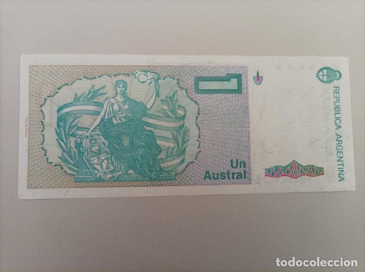 Billetes extranjeros: Billete de Argentina de 1 Austral, UNC - Foto 2