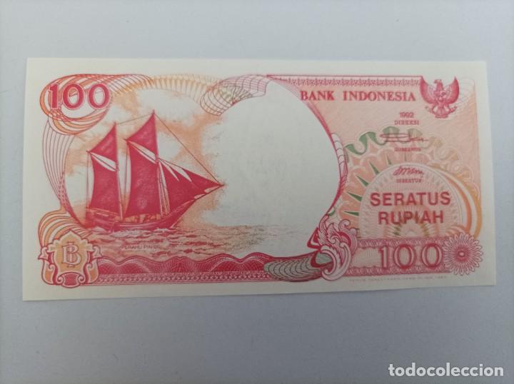 Billetes extranjeros: Billete de Indonesia de 100 Rupiah, a&ntilde;o 1992, Uncirculated - Foto 2