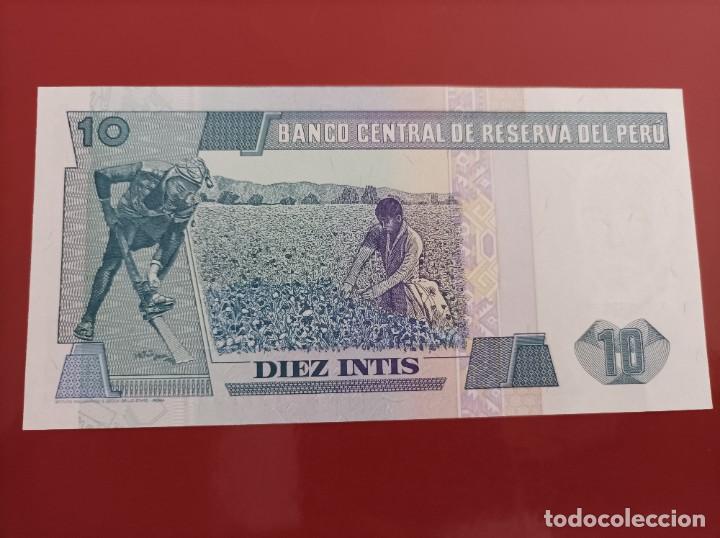 Billetes extranjeros: Billete de 10 Intis de Per&uacute; 1989, UNCIRCULATED - Foto 1