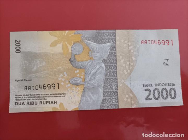 Billetes extranjeros: Billete de Indonesia de 2000 Rupiah, a&ntilde;o 2016, Uncirculated - Foto 1