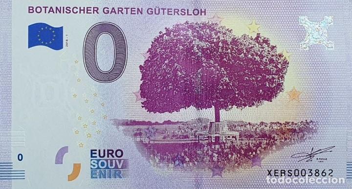 International Banknotes: BILLETE 0 Euro Souvenir 0 &euro; ALEMANIA: XEBS 2018-1 BOTANISCHER GARTEN G&Uuml;TERSLOH