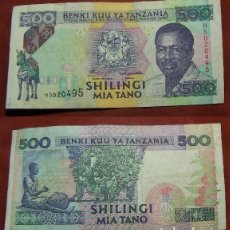Billetes extranjeros: BILLETE DE TANZANIA 500 SHILINGI CIRCULADO. Lote 288381948