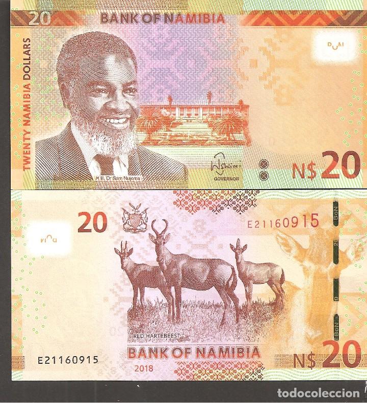 Billetes extranjeros: NAMIBIA 20 DOLLARS 2018 SC / UNC - Foto 1