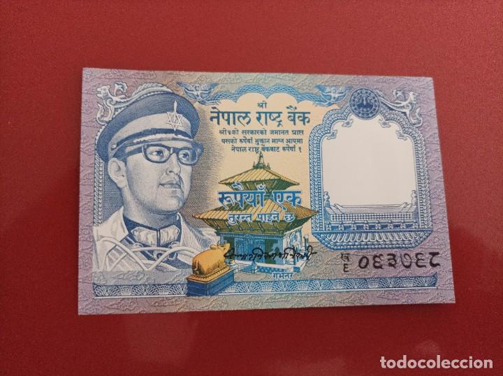 Billetes extranjeros: Billete de Nepal de 1 rupia. 1991, UNC - Foto 2