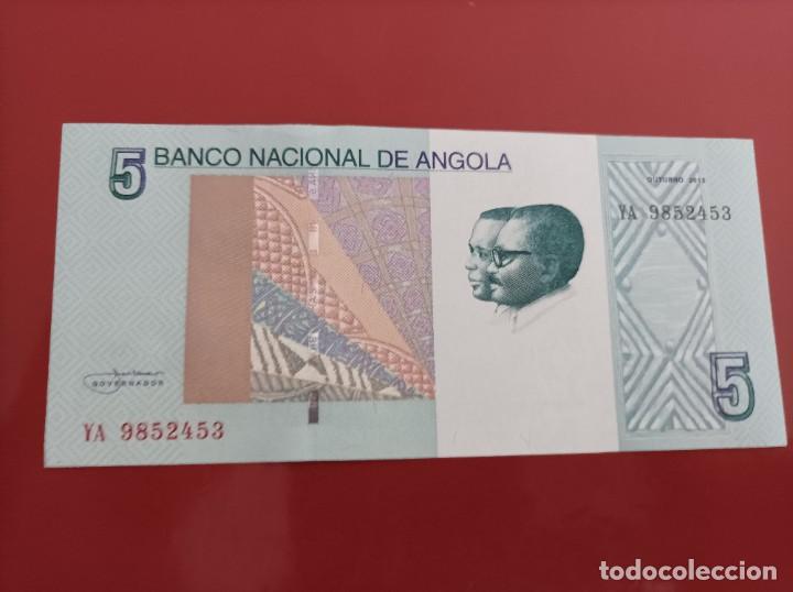 Billetes extranjeros: Billete de Angola de 5 Kwanzas, a&ntilde;o 2012, Uncirculated - Foto 2