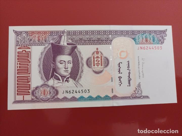 Billetes extranjeros: Billete de Mongolia de 100 tugrik, a&ntilde;o 2017, Uncirculated - Foto 1