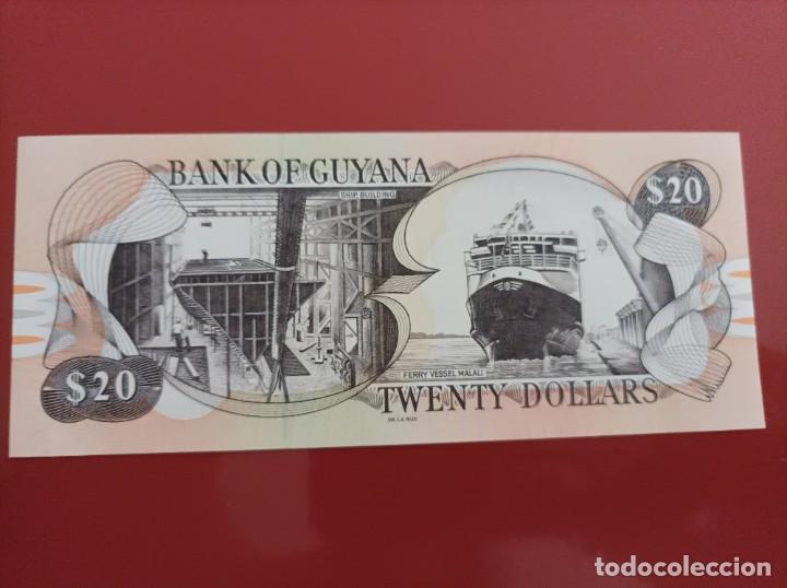 Billetes extranjeros: Billete de Guyana de 20 Dollars, Uncirculated - Foto 2