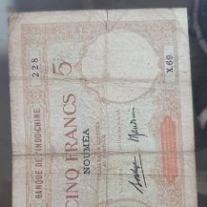 Billetes extranjeros: BILLETE L INDOCHINA CALEDONIA 1926 ORIGINAL %%%