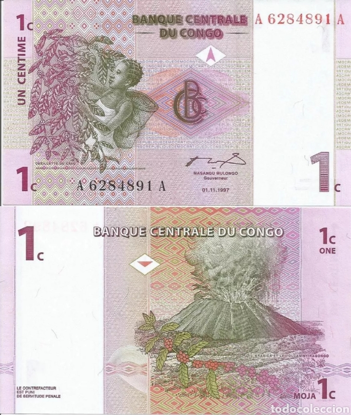 Billetes extranjeros: Billete congo original % sin circular - Foto 1