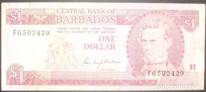Billetes extranjeros: BARBADOS. 1 D&oacute;lar. (1973). Pick: 29a. MBC- - Foto 1