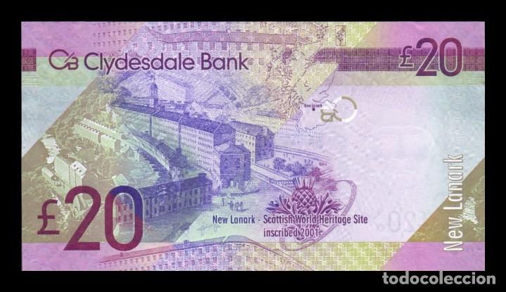 Billetes extranjeros: Escocia 20 Libras 2014 Pick 229Kc SC UNC - Foto 2
