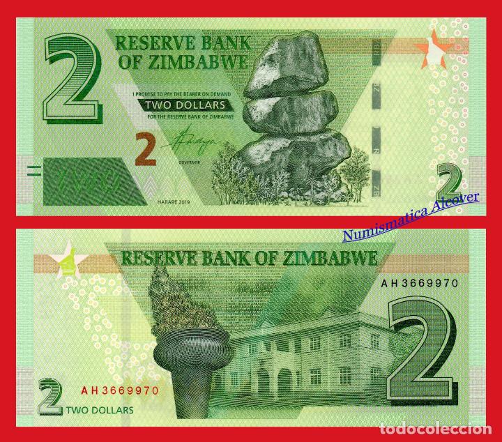 Billetes extranjeros: ZIMBABWE 2 D&oacute;lares 2019 Pick 101 SC - Foto 1
