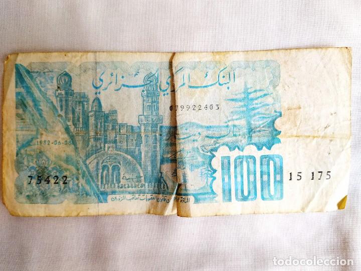 Billetes extranjeros: 1982 - ARGELIA - 100 DINARES - Foto 2